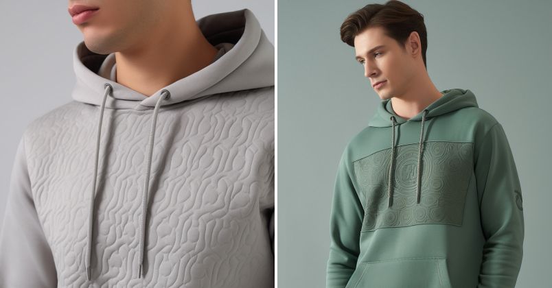 Custom embossed online hoodie